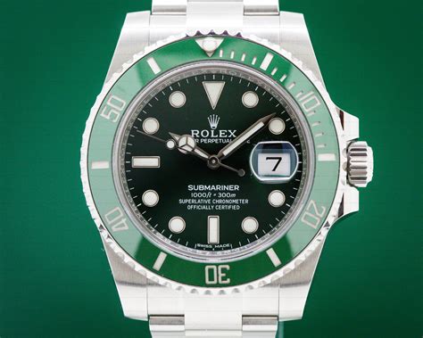 rolex mens green face|Rolex submariner green face price.